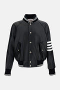 Thom Browne Men Oversized Leather Bomber Jacket