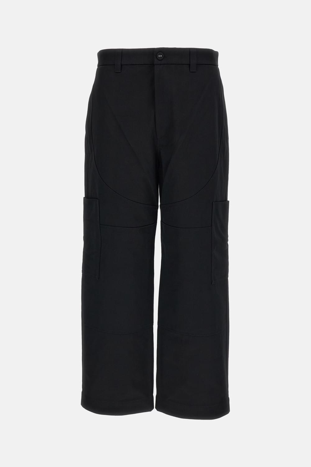 Thom Browne Men Wide Leg Chap Painter Pants In Cotton Twill
