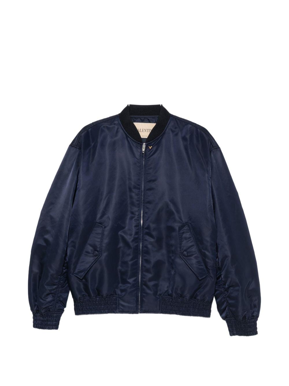 Valentino Men Vgold Nylon Bomber Jacket