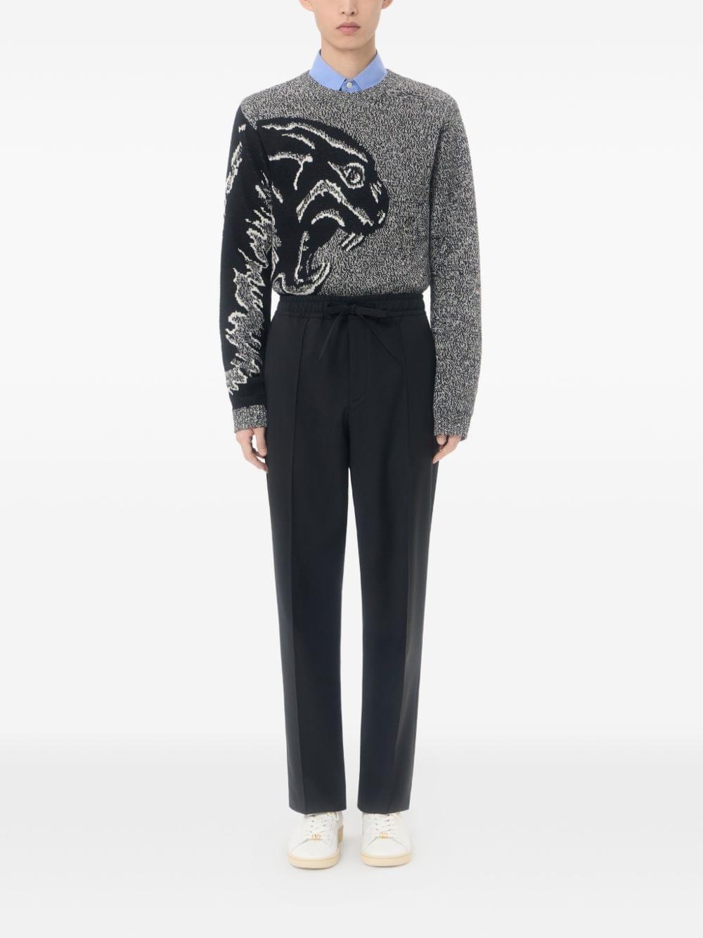 Valentino Men Vlogo Wool Trousers