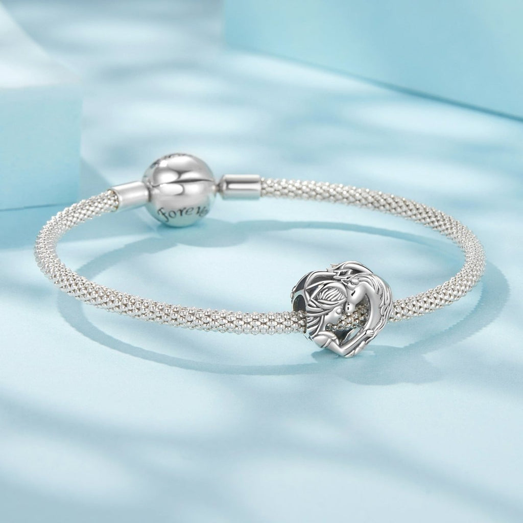 Girl & Horse Heart-Shaped Charm