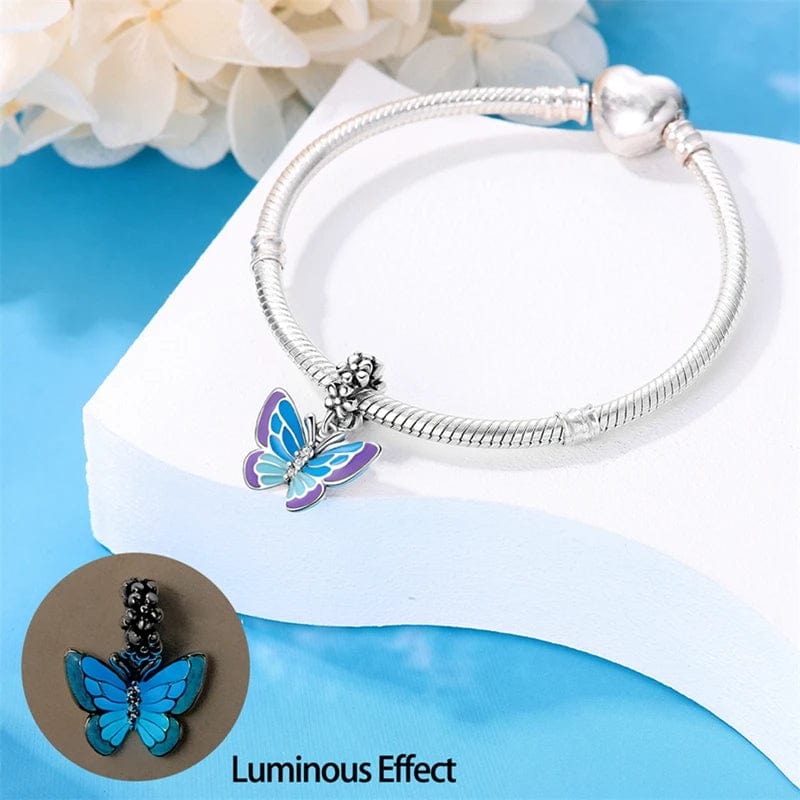 Glow in the Dark Luminous Butterfly Dangle Charm