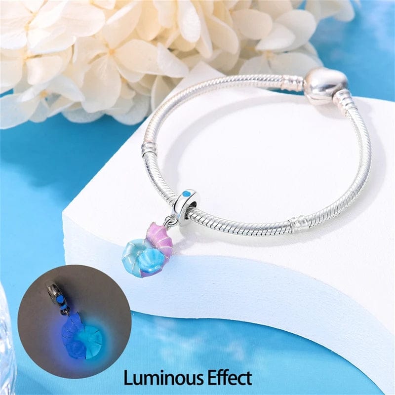 Glow in the Dark Luminous Seashell Dangle Charm