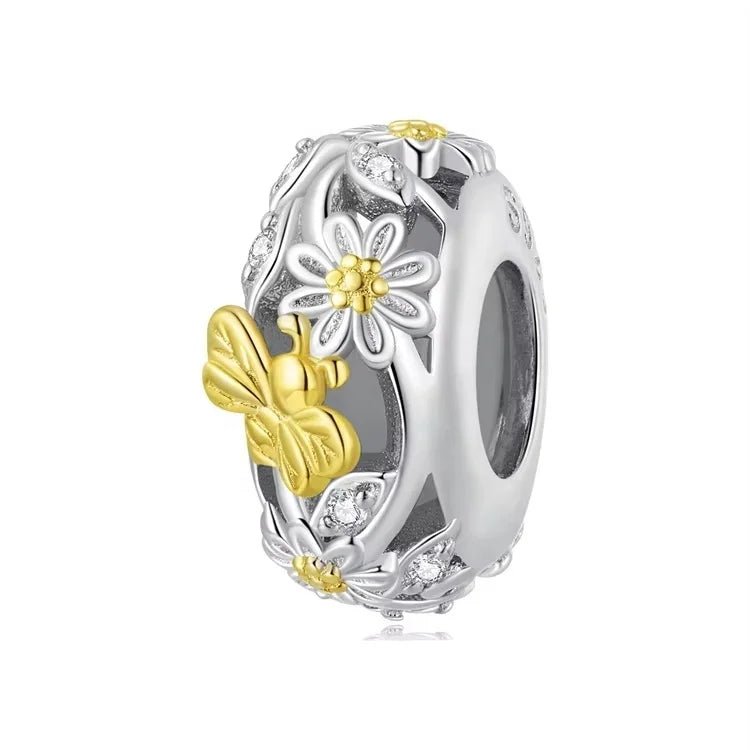 Golden Butterfly & Floral Garden Charm