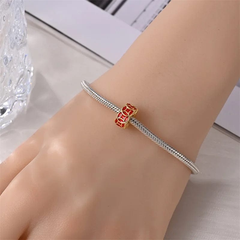 Golden Red Lucky Lantern Charm