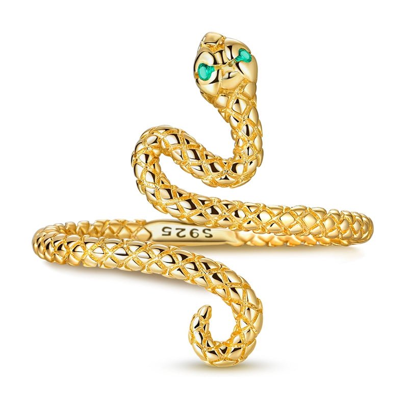 Golden Serpent Wrap Ring