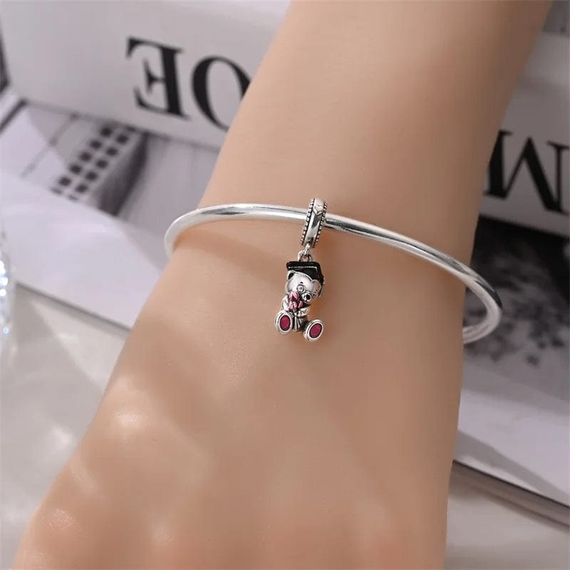 Graduation Celebration Teddy Bear Dangle Charm