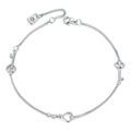 Heart Key Link Bracelet