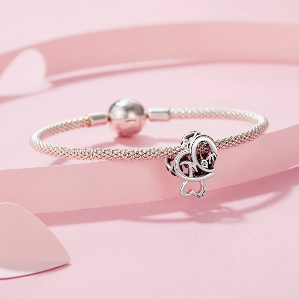 Love You Mom Infinity Heart Charm