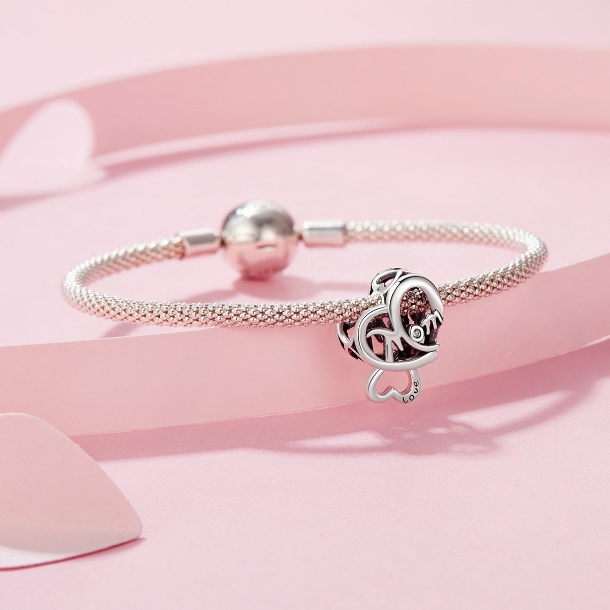 Love You Mom Infinity Heart Charm