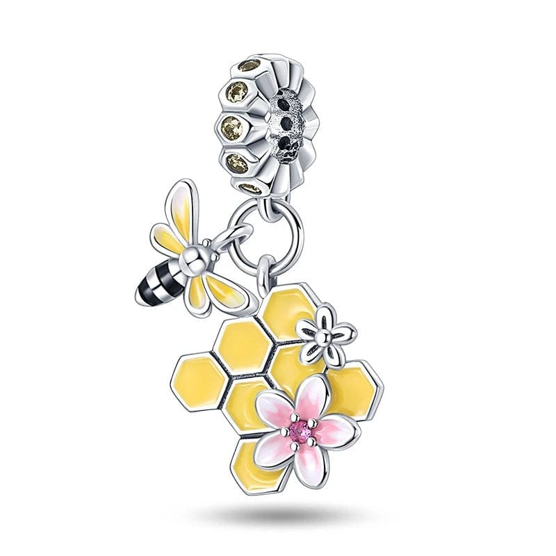 Honeycomb Bee Charm
