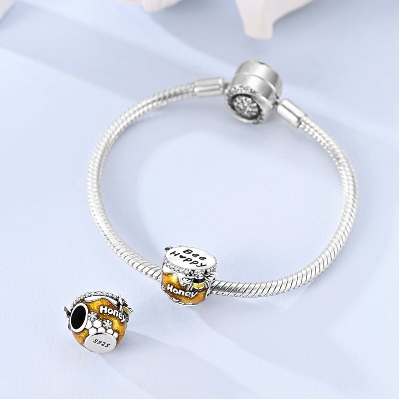 Honey Pot “Bee Happy” Charm