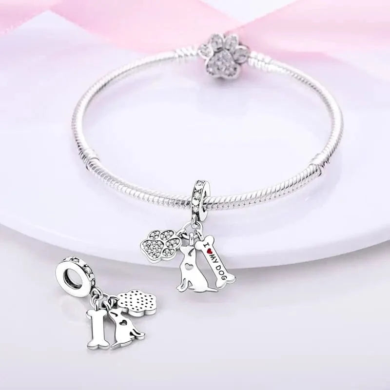 I Love my Dog Charm