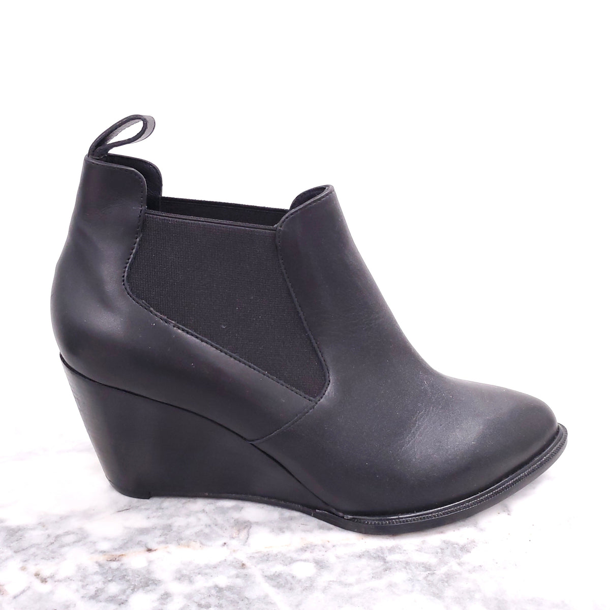 ROBERT CLEGERIE BLACK ANKLE BOOTS WITH BLOCK HEEL($650) - SIZE 39