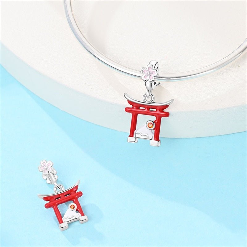 Japan Torii Gate & Mount Fuji Dangle Charm