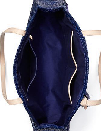 Kate Spade New York Full Plume Straw Peacock Bag