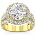 Certified 5Ct Diamond Multi Row Engagement Ring 14k Gold Lab Grown