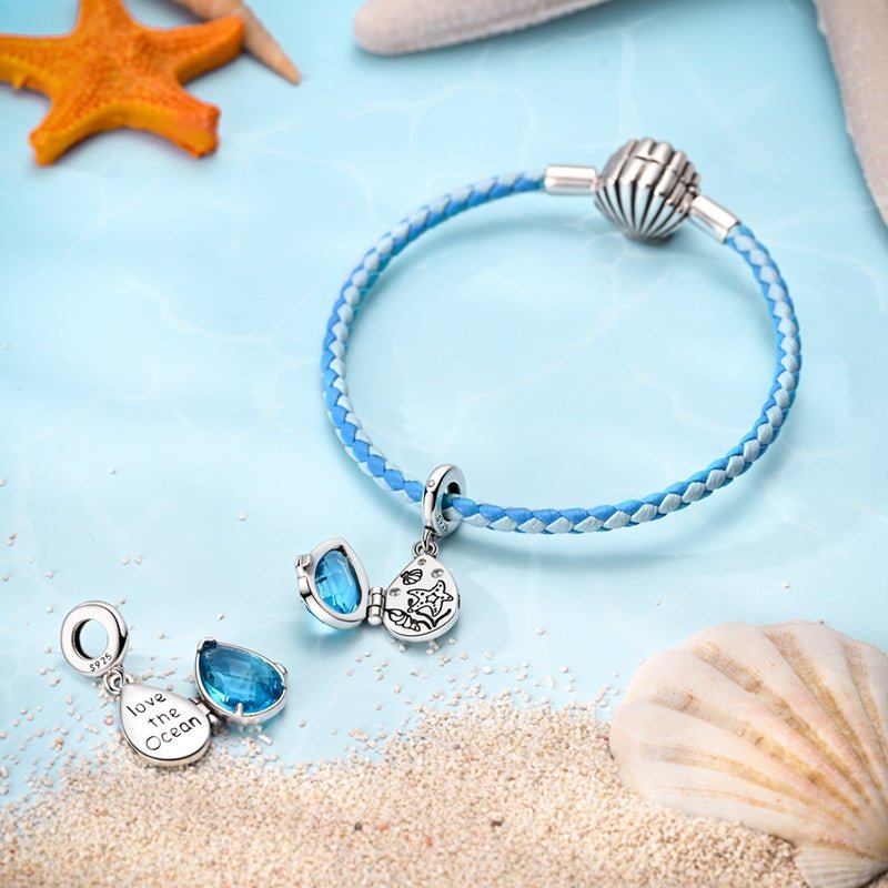 Love the Ocean Starfish Locket Dangle Charm