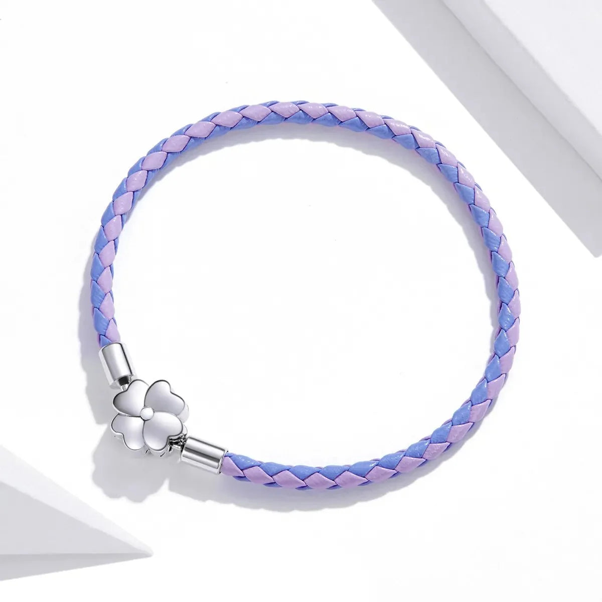 Lucky Clover Leather Charm Bracelet