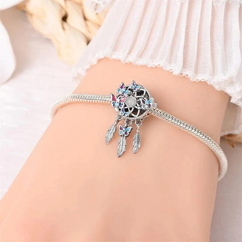Luminous Butterflies Dreamcatcher Dangle Charm