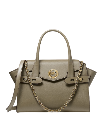 Michael Michael Kors Carmen Small Flap Belted Leather Satchel