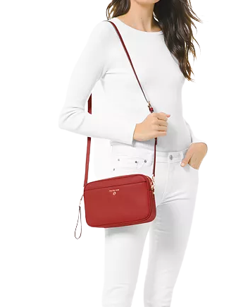 Michael Michael Kors Jet Set Flap Chain Leather Crossbody
