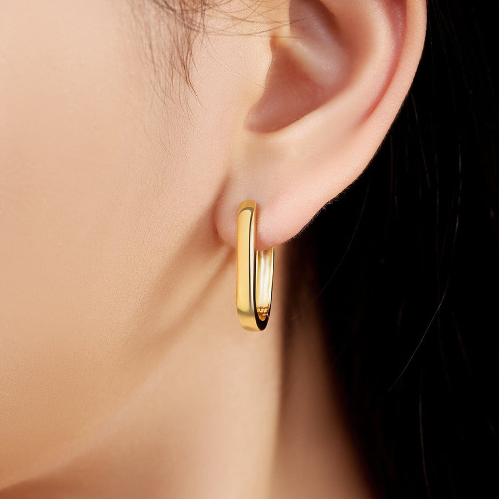 Minimalist Sleek Hoop Earrings