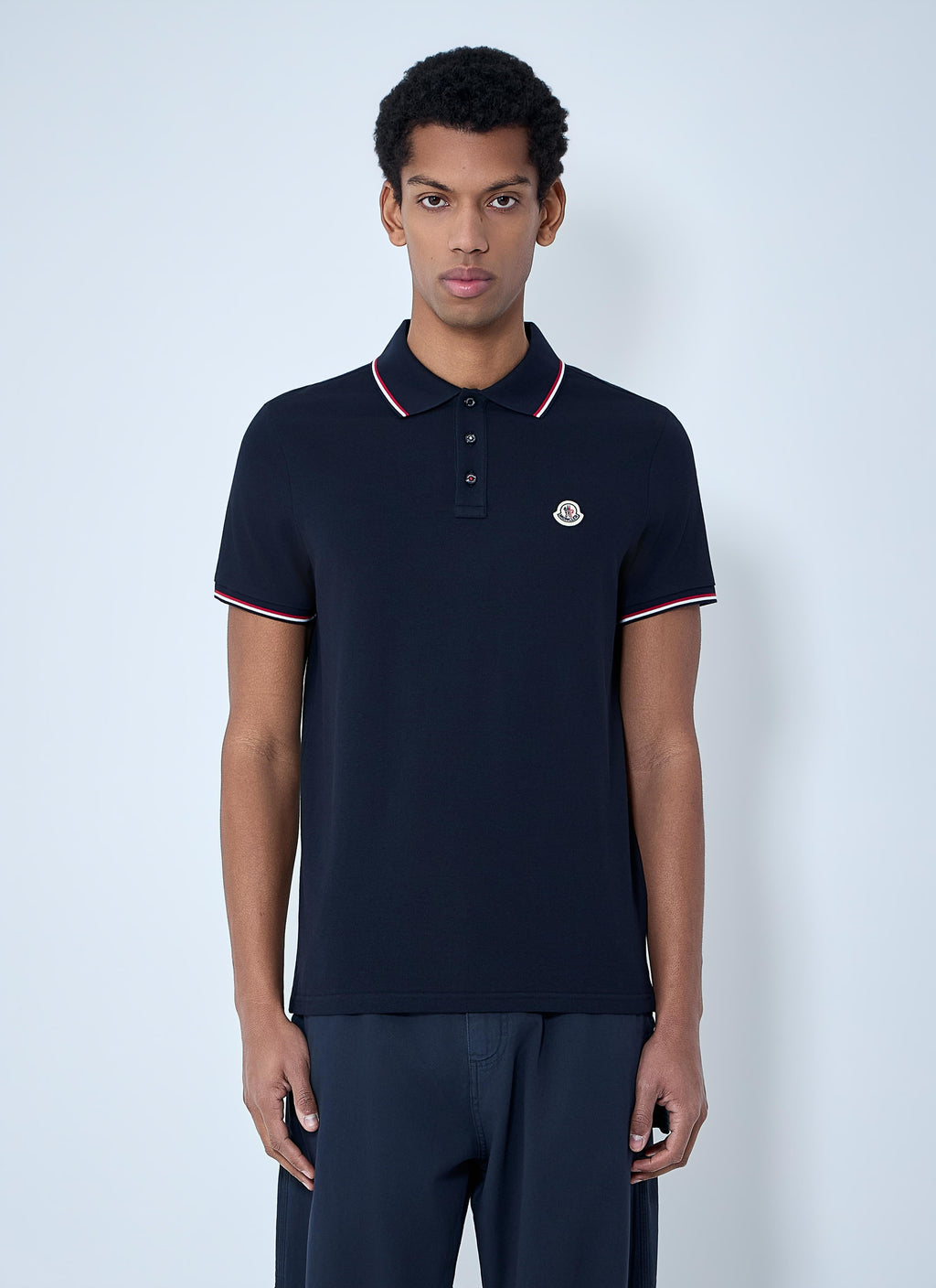 Moncler Men Logo Patch Polo Shirt