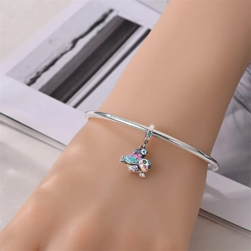 Mother & Baby Sea Turtle Dangle Charm