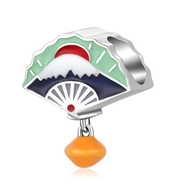 Mount Fuji & Sunrise Fan Charm