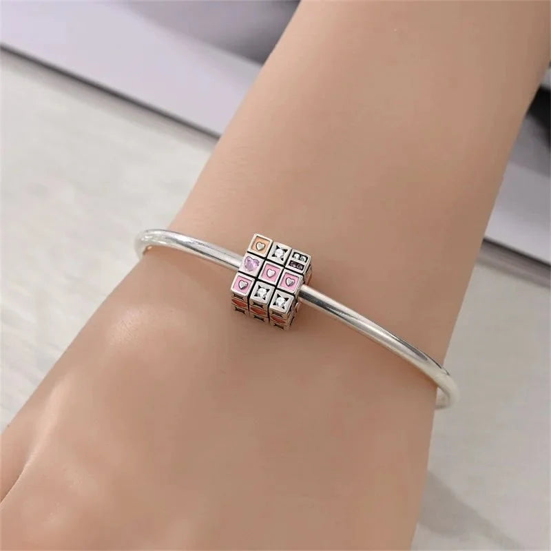 Moveable Love Puzzle Cube Charm