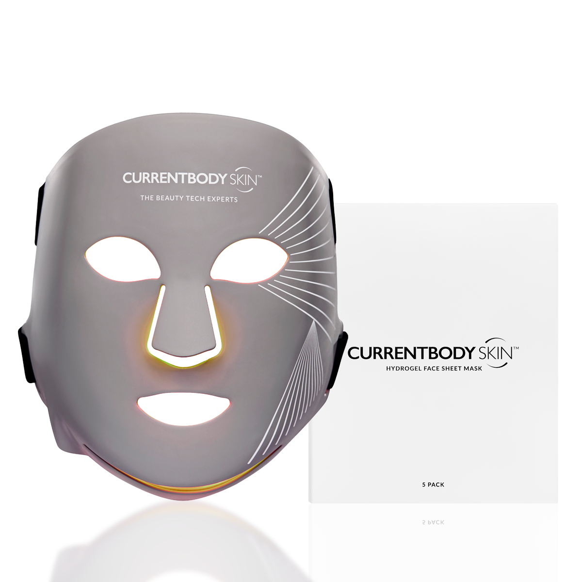 CurrentBody Skin LED Multilight Mask & Face Hydrogels (5 Pack)
