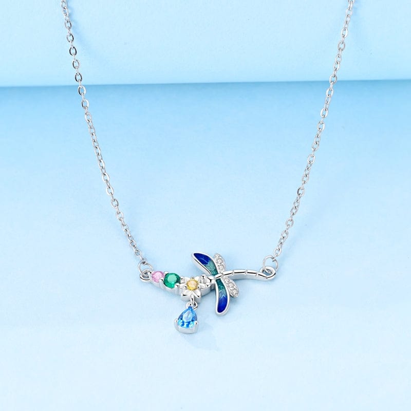 Mystical Dragonfly Crystal Necklace