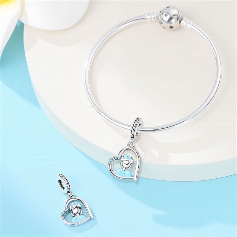Nurse in Heart Dangle Charm