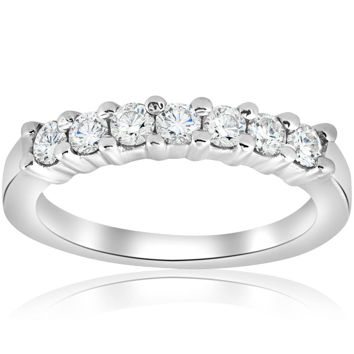 1/2ct Diamond Wedding Ring 14K White Gold Size Selectable