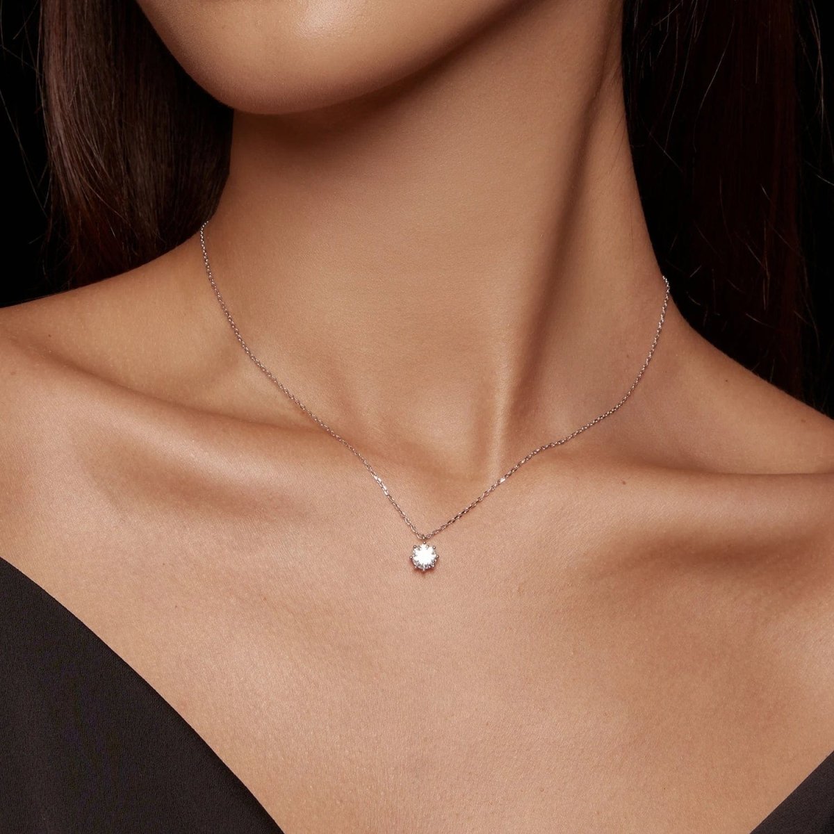 Pangama Moissanite Solitaire Necklace