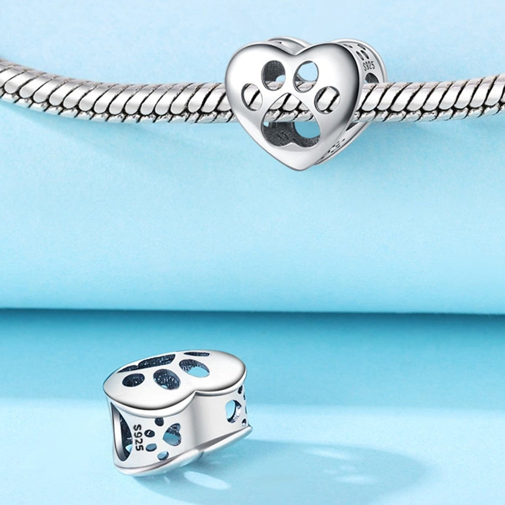 Openwork Paw Print Charm