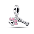 Paw Print & Bone Pet Friend Dangle Charm