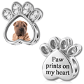 Personalized Pet Photo & Paw Prints Heart Charm