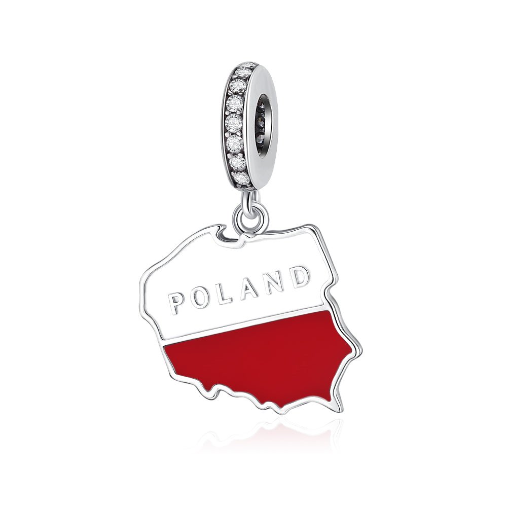 Poland Map Dangle Charm