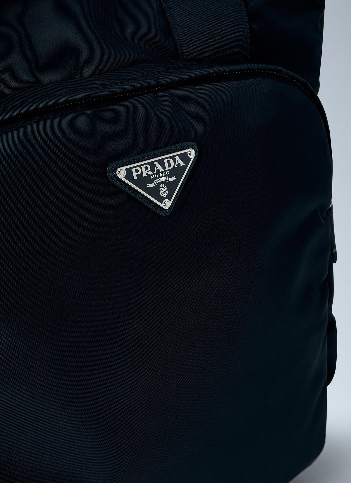 Prada Men Re-Nylon Logo-Plaque Tote Bag