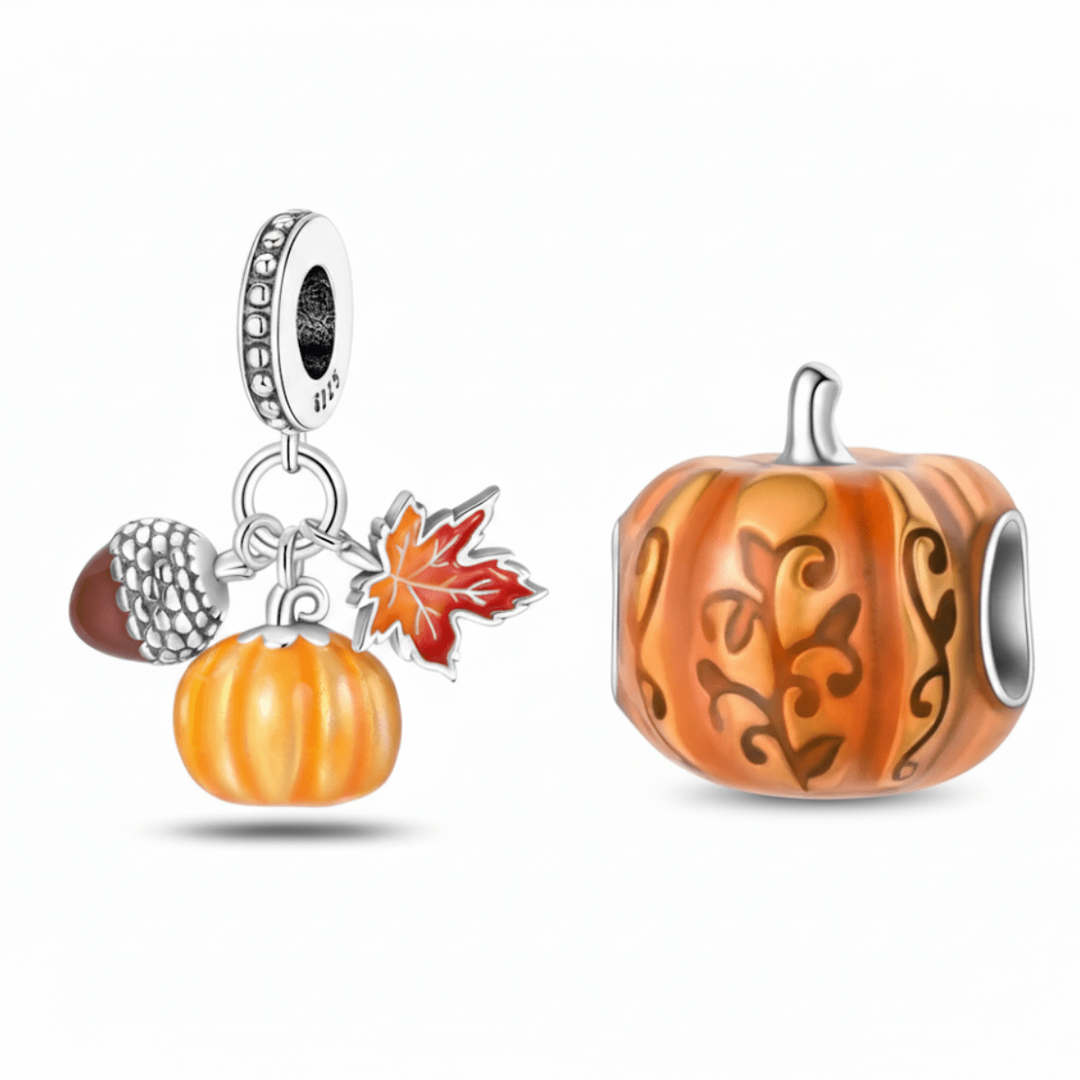 Pumpkin Harvest Charm Duo
