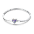 Purple Heart Evil Eye Charm Bracelet