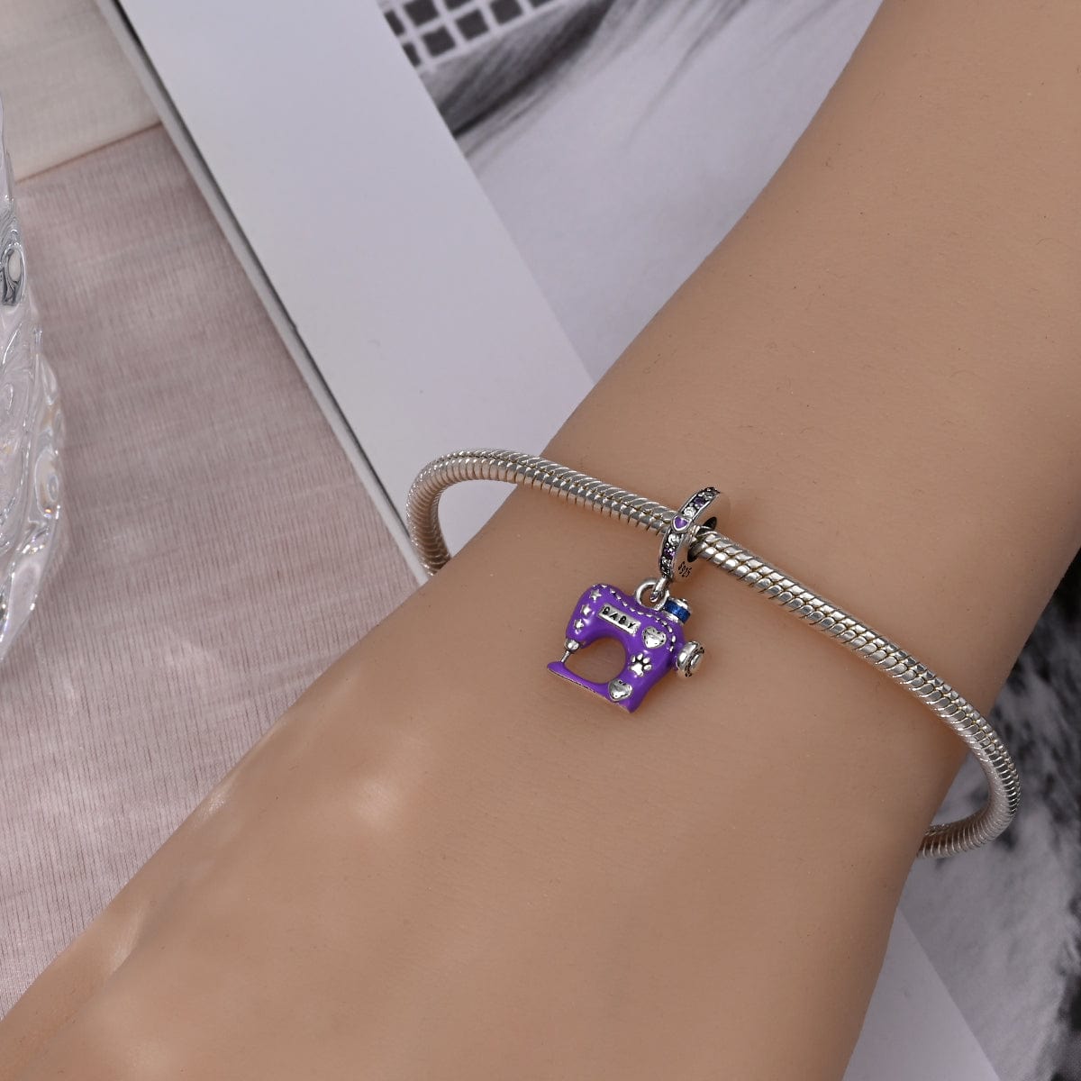 Purple Sewing Machine Charm