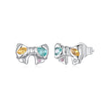 Rainbow Bow Stud Earrings