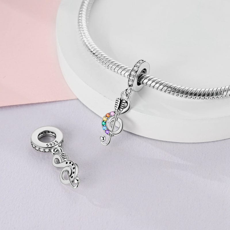Rainbow Music Note & Microphone Charm