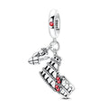 Roman Colosseum with Gladiator Dangle Charm
