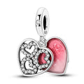Romantic Rose Heart Charm