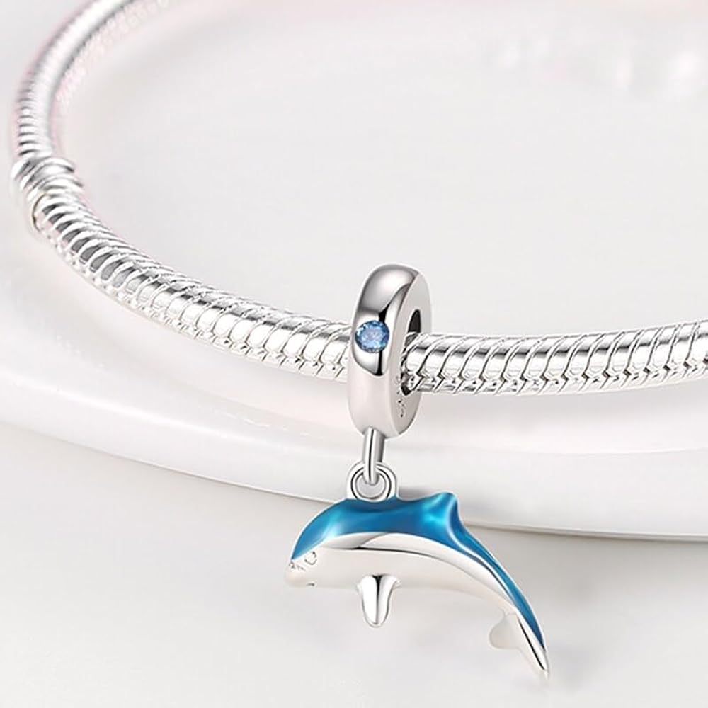 Shimmering Dolphin Dangle Charm
