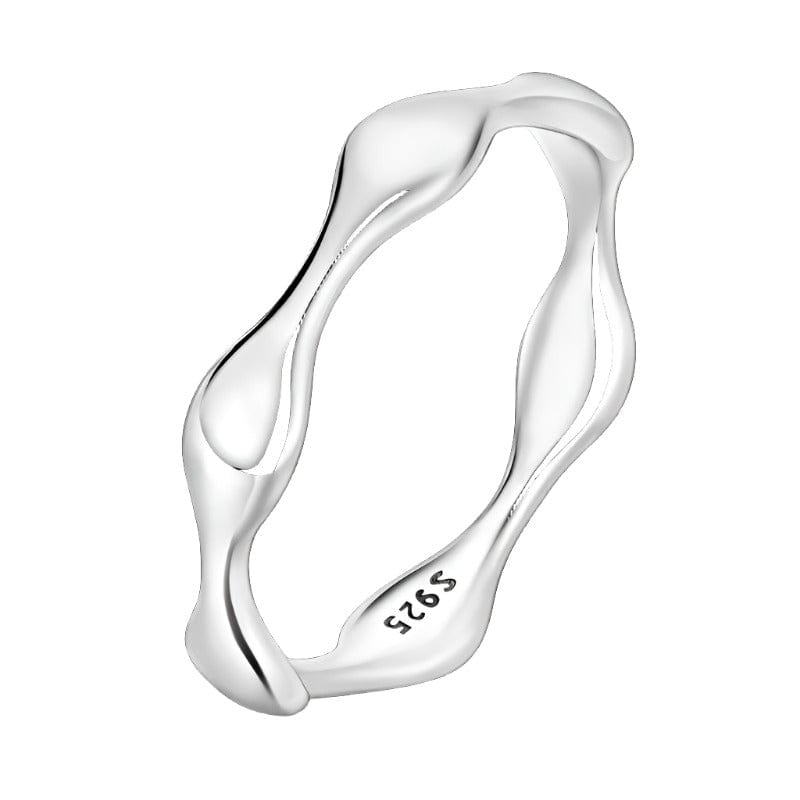 Shining Hollow Sterling Silver Ring